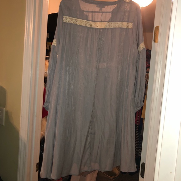 Flowy cotton/polyester dress - Picture 3 of 8